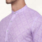 Men's Purple Ombre Printed Kurta Pyjama Set