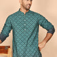 Ombre Printed Kurta Pyjama Set For Men ( JOKP P 5074 P 5074 Teal ) [FF] [K-7-12]