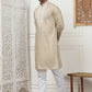 Collar Embroidered & Sequin Kurta With Pyjama