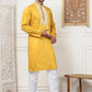 Collar Embroidered & Sequin Kurta With Pyjama