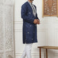 Collar Embroidered & Sequin Kurta With Pyjama