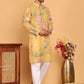 Men's Animal Printed Pure Cotton Straight Kurta Pyjama Set ( JOKP P 5079 Mustard )