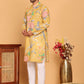 Men's Animal Printed Pure Cotton Straight Kurta Pyjama Set ( JOKP P 5079 Mustard )