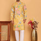 Men's Animal Printed Pure Cotton Straight Kurta Pyjama Set ( JOKP P 5079 Mustard )