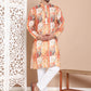 Men's Printed Pure Cotton Kurta Pyjama Set ( JOKP P 5079Orange )