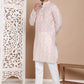 Men's Printed Pure Cotton Kurta Pyjama Set ( JOKP P 5079Peach )