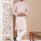 Men's Printed Pure Cotton Kurta Pyjama Set ( JOKP P 5079Peach )