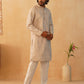 Embroidered Kurta Pyjama for Men ( JOKP P 5083Bronze ) [FF] [I-1-4]