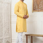 Embroidered & Sequin Cotton Blend Kurta Pyjama Sets