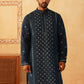 Embroidered & Sequin Cotton Blend Kurta Pyjama Sets