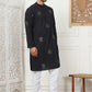 Embroidered Viscose Rayon Straight Kurta Pyjama Set