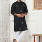 Embroidered Viscose Rayon Straight Kurta Pyjama Set