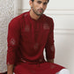 Embroidered Viscose Rayon Straight Kurta Pyjama Set