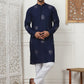 Embroidered Viscose Rayon Straight Kurta Pyjama Set