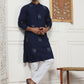 Embroidered Viscose Rayon Straight Kurta Pyjama Set