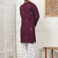 Embroidered Viscose Rayon Straight Kurta Pyjama Set