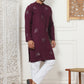 Embroidered Viscose Rayon Straight Kurta Pyjama Set