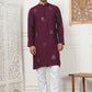 Embroidered Viscose Rayon Straight Kurta Pyjama Set