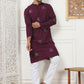 Embroidered Viscose Rayon Straight Kurta Pyjama Set