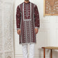 Embroidered & Sequin Cotton Blend Kurta Pyjama Sets