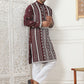 Embroidered & Sequin Cotton Blend Kurta Pyjama Sets