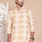 Printed Front Open Kurta With Trouser ( JOKP TP W 5090Mustard )