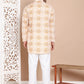 Printed Front Open Kurta With Trouser ( JOKP TP W 5090Mustard )