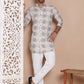 Printed Front Open Kurta With Trouser ( JOKP TP W 5090Olive )