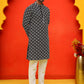 Embroidered Kurta Pyjama for Men ( JOKP P 5092 Black )