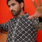 Embroidered Kurta Pyjama for Men ( JOKP P 5092 Black )