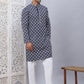 Embroidered Kurta Pyjama for Men ( JOKP P 5092Navy )