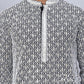 Men's Black Chikankari Embroidered and Sequence Kurta with Pyjama