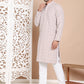 Sequin Embroidered Pure Cotton Kurta with Pyjamas ( JOKP P 5096Grey )
