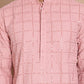 Sequin Embroidered Pure Cotton Kurta with Pyjamas ( JOKP P 5096Peach )