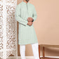 Sequin Embroidered Pure Cotton Kurta with Pyjamas ( JOKP P 5096Pista )