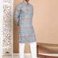 Printed and Emrbroidered Kurta Pyjama Set ( JOKP P 5097Olive )