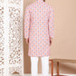 Printed and Emrbroidered Kurta Pyjama Set ( JOKP P 5097Peach )