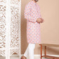 Printed and Emrbroidered Kurta Pyjama Set ( JOKP P 5097Peach )