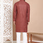 Embroidered and Sequence Kurta with Pyjama For Men ( JOKP P 5098Brown ) [FF] [J-2-3]