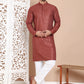 Embroidered and Sequence Kurta with Pyjama For Men ( JOKP P 5098Brown ) [FF] [J-2-3]