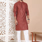 Embroidered and Sequence Kurta with Pyjama For Men ( JOKP P 5098Brown ) [FF] [J-2-3]