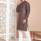 Embroidered and Sequence Kurta with Pyjama For Men ( JOKP P 5098Coffee ) [FF] [J-2-3]
