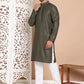Embroidered and Sequence Kurta with Pyjama For Men ( JOKP P 5098Mehndi ) [FF] [J-2-3]
