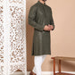 Embroidered and Sequence Kurta with Pyjama For Men ( JOKP P 5098Mehndi ) [FF] [J-2-3]