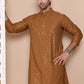 Embroidered and Sequence Kurta with Pyjama For Men ( JOKP P 5098Mustard ) [FF] [J-2-3]
