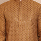 Embroidered and Sequence Kurta with Pyjama For Men ( JOKP P 5098Mustard ) [FF] [J-2-3]