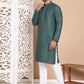 Embroidered and Sequence Kurta with Pyjama For Men ( JOKP P 5098Olive )