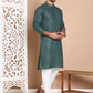 Embroidered and Sequence Kurta with Pyjama For Men ( JOKP P 5098Olive )