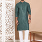 Embroidered and Sequence Kurta with Pyjama For Men ( JOKP P 5098Olive )