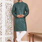 Embroidered and Sequence Kurta with Pyjama For Men ( JOKP P 5098Olive )